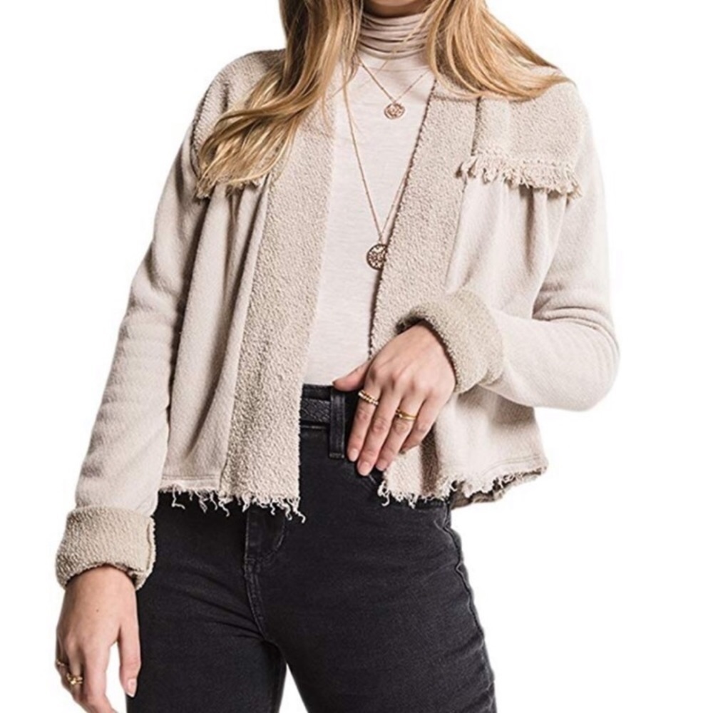 White Crow Cardigan sweater with fringe from the Buckle NWT Size small​​​